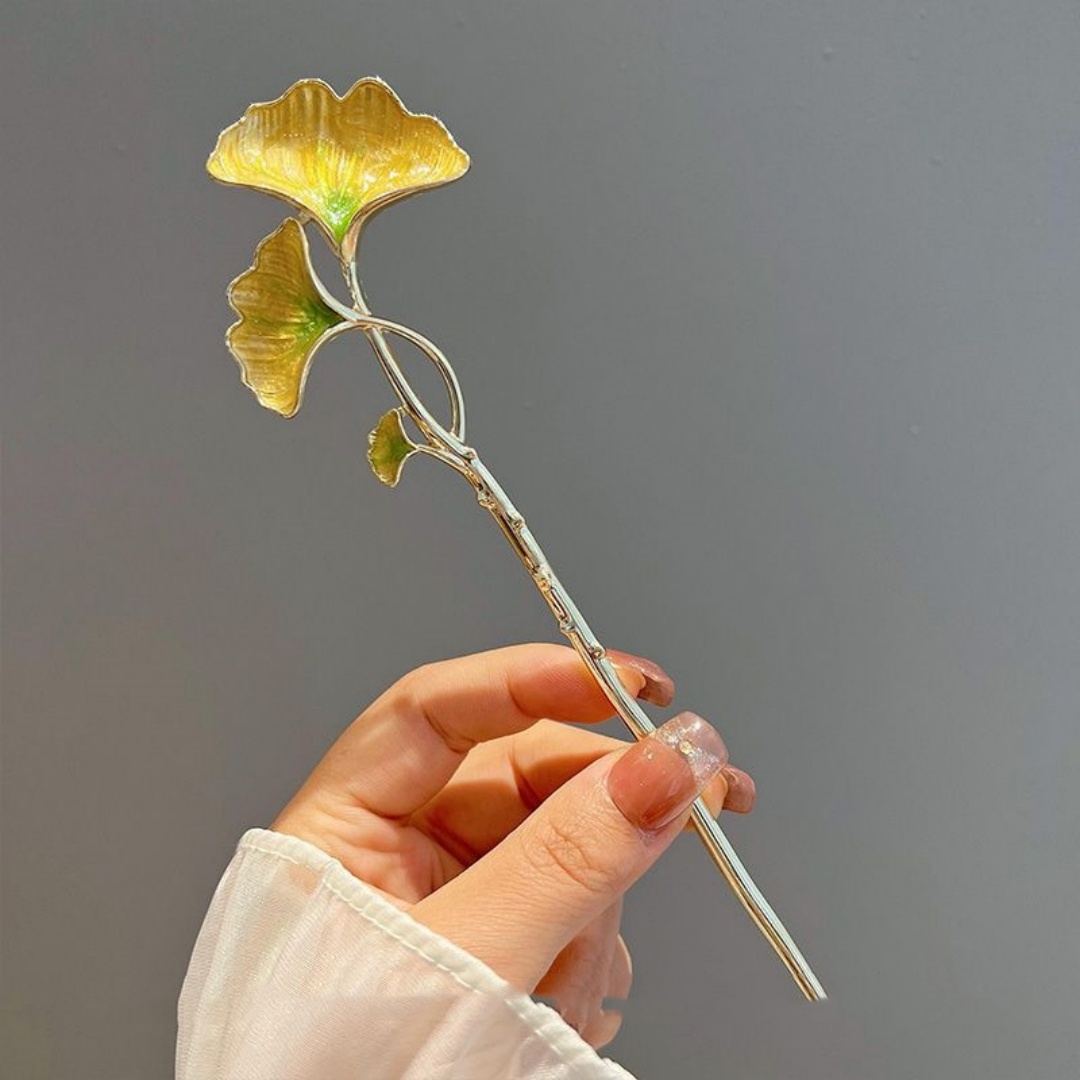 New Chinese-Style Ginkgo Leaf  - огляд і ціна Hanbok Hair Pin