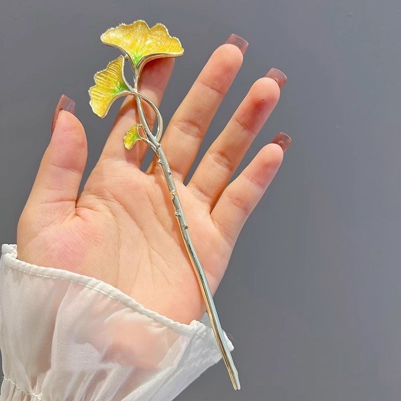 New Chinese-Style Ginkgo Leaf  - огляд і ціна Hanbok Hair Pin