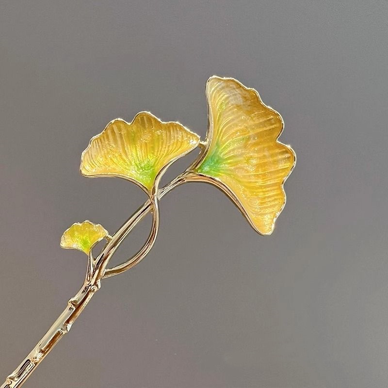 New Chinese-Style Ginkgo Leaf  - огляд і ціна Hanbok Hair Pin