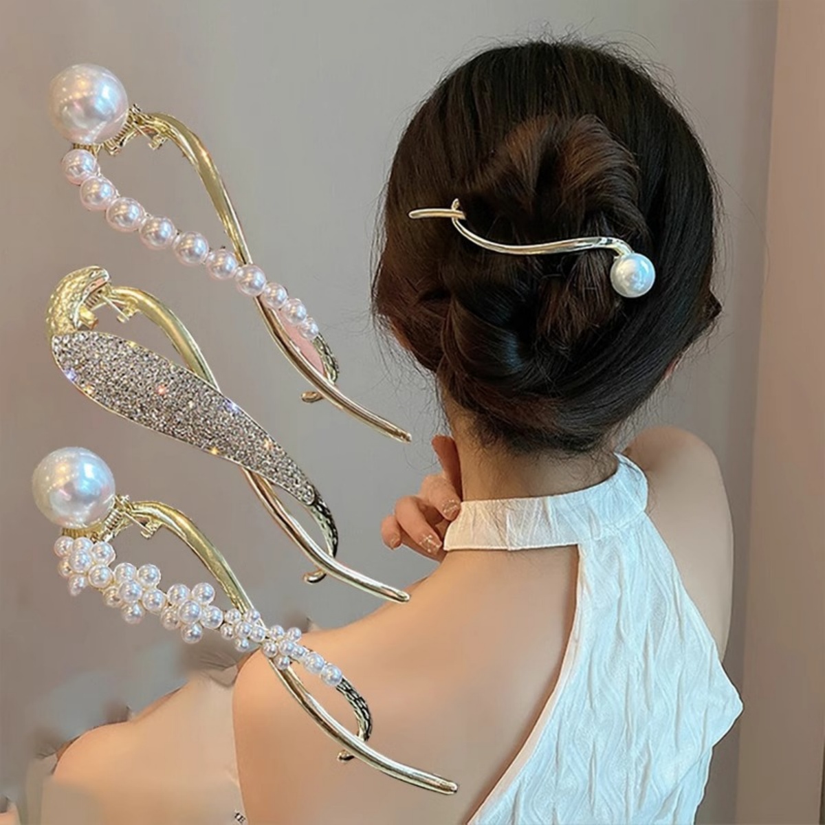 Elegant Glitter Pearl Hair Cli - огляд і ціна Lifestyle In Korean