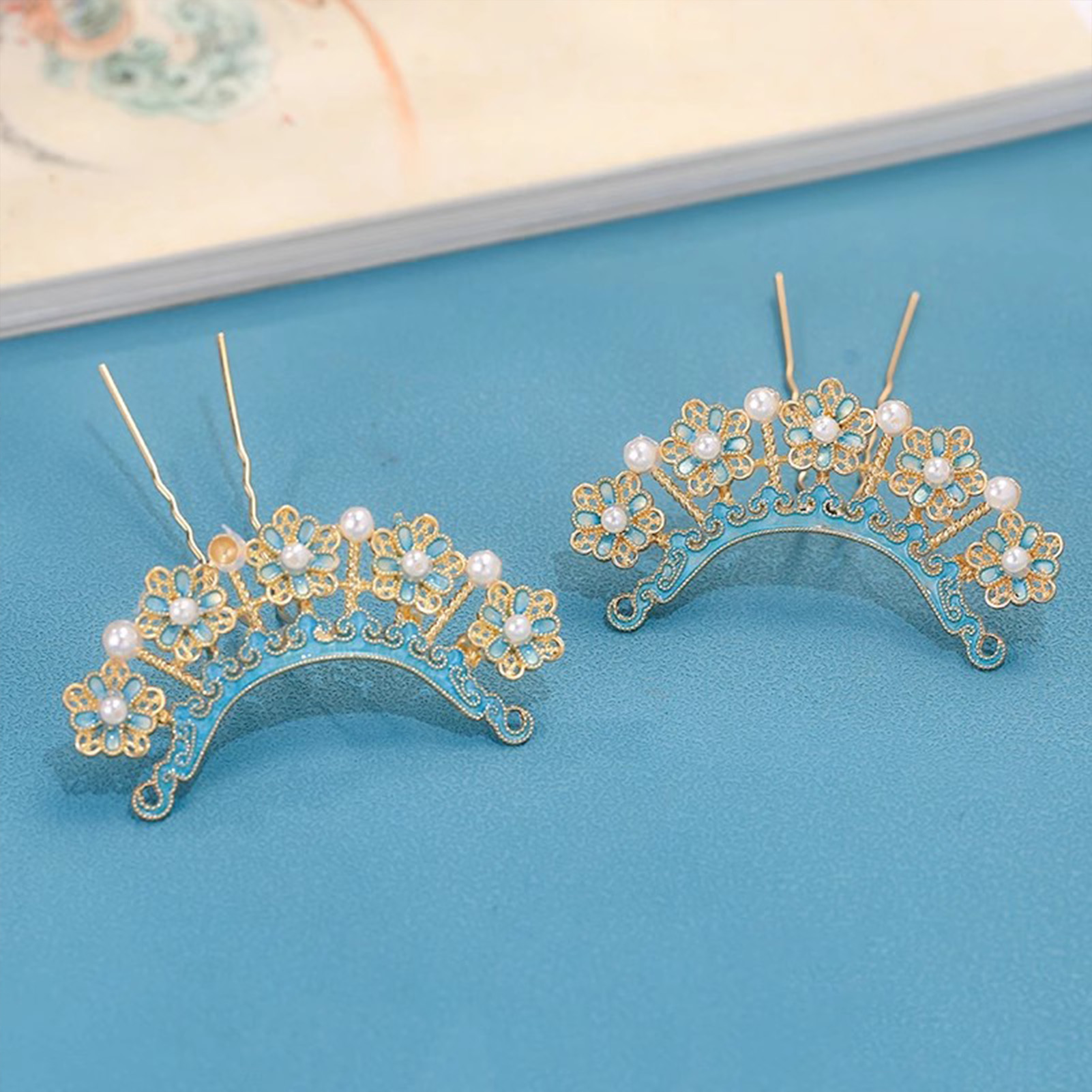 Traditional Enamel Hairpins wi - огляд і ціна Hanbok Hair Pin