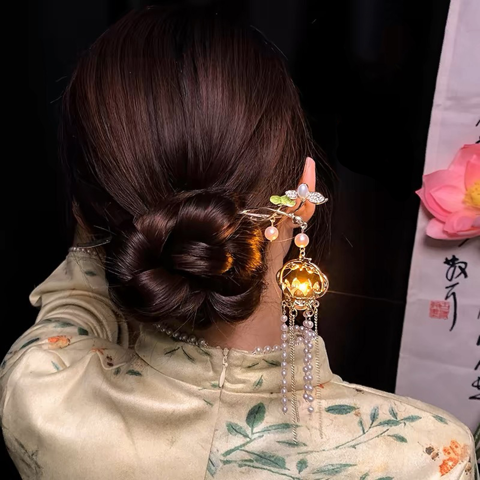 Luminous Flower Hairpin For Wo - огляд і ціна Hanbok Hair Pin