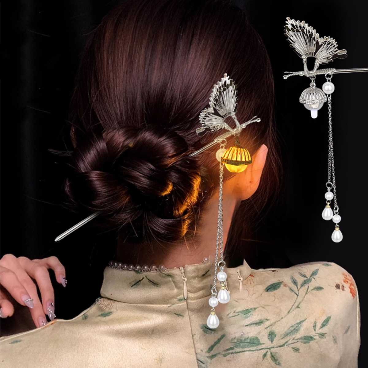 Luminous Flower Hairpin For Wo - огляд і ціна Hanbok Hair Pin