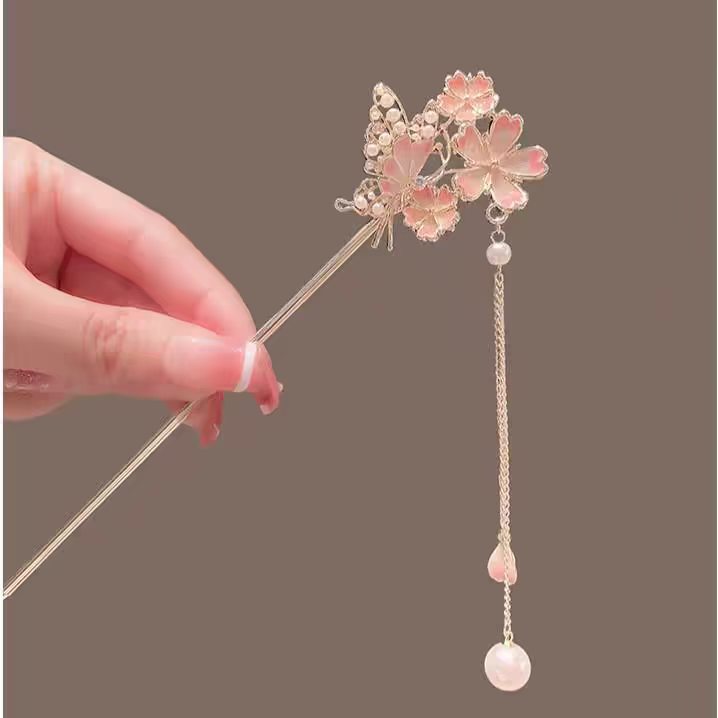 Sakura Hairpin with a High-End - огляд і ціна Hanbok Hair Pin