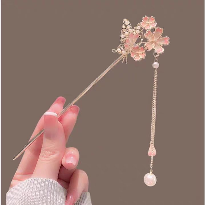 Sakura Hairpin with a High-End - огляд і ціна Hanbok Hair Pin